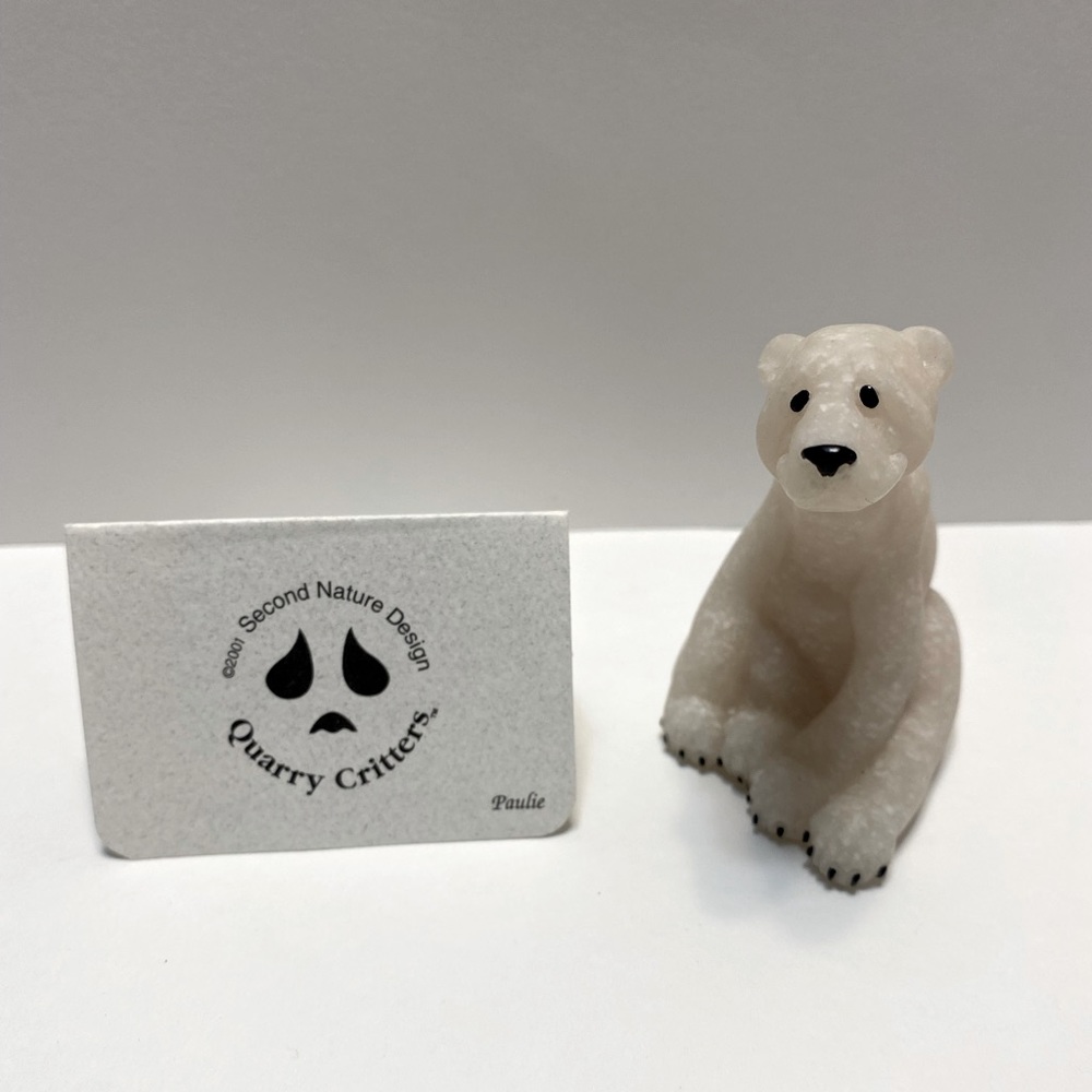 Quarry critter - Paulie Polar bear figurine
;Second Nature Design Figurine